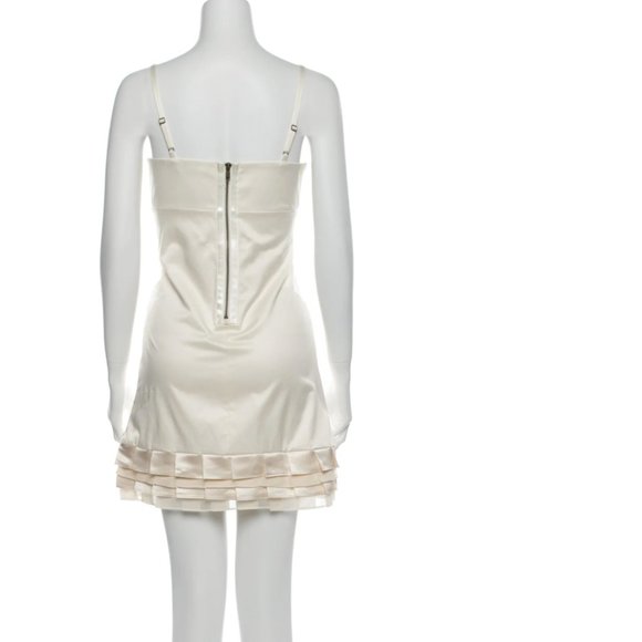 ALICE + OLIVIA White Square Neckline Mini Dress - Picture 6 of 6